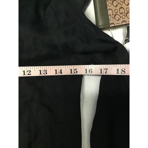 LULU'S SZ S Black Fall Favorites Long Sleeve Wrap Sweater Mini Dress NEW b120 - Picture 8 of 10